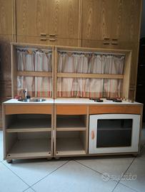 Cucina gioco bambini stile Montessori in legno 