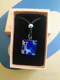 Collana con ciondolo in vetro Murano 