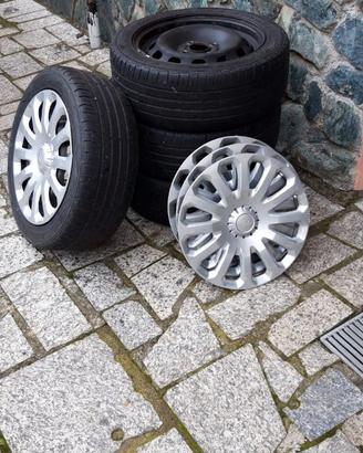 4 CERCHI CON GOMME ESTIVE ORIGINALI FORD FIESTA
