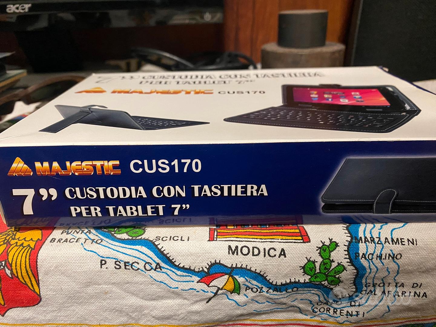 CUSTODIA MAJESTIC CON TASTIERA PER TABLET 7” BLU