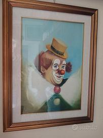 Quadro olio su tela Clown Gianni Tinti - Opera ori