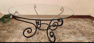 Tavolo in vetro rotondo