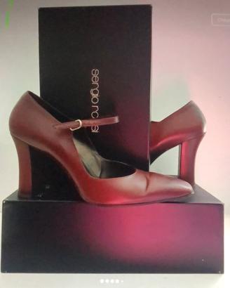 Scarpe di pelle con tacco Sergio Rossi