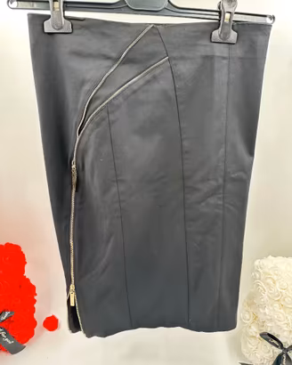 Elisabetta Franchi Gonna Midi Asimmetrica Nera con