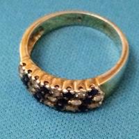 anello in argento dorato a fascia