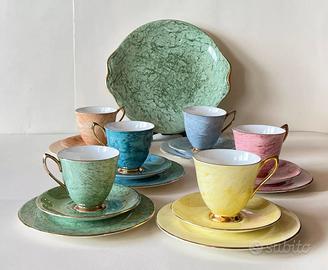 Set da tè o caffè in porcellana colorata