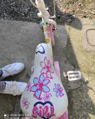 Bici bambina con rotelle
