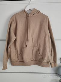 Felpa beige Luisa Loire con cappuccio XL/XXL