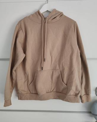 Felpa beige Luisa Loire con cappuccio XL/XXL