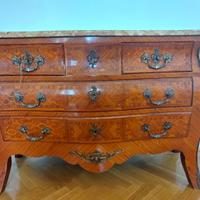 Comò cassettone antico in stile Luigi XV in legno