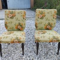 Sedie vintage anni ’70 – coppia, tessuto floreale