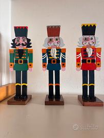 Set 5 Soldatini Schiaccianoci in legno