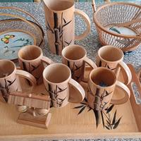 Set per birra in bambù 