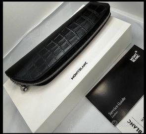 Custodia Montblanc in pelle per penne con chiusura
