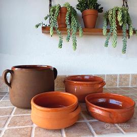 Set di pentole in terracotta smaltata 