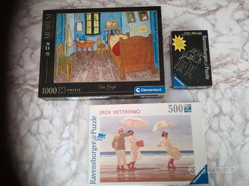 3 PUZZLE DA 1000, 500, 80 PER TUTTE LE ETA'