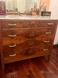 Set comò con 2 comodini vintage