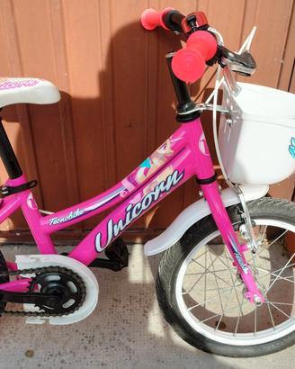 bici bambina unicorno 