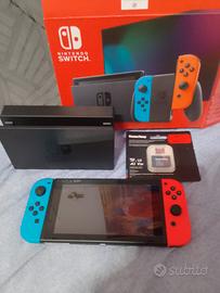 Nintendo switch con accessori e 5 giochi