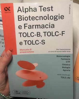ALPHA TEST BIOTECNOLOGIE E FARMACIA TOLC-B, TOLC-F