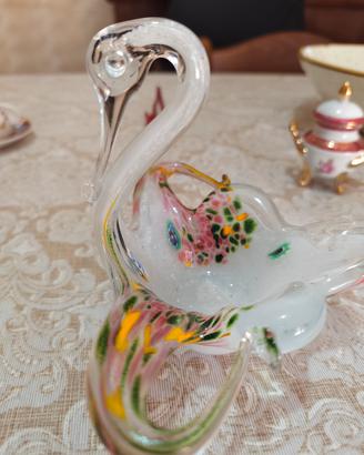 cigno vetro di murano e mini zuppiera