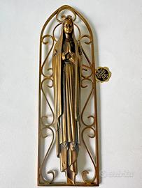 STATUA DELLA MADONNA DI LOURDES CM 30 IN BRONZO