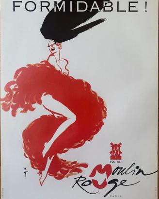 Poster vintage GRUAU RENE MOULIN ROUGE FORMIDABLE