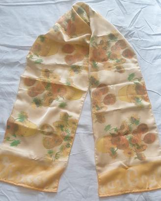 Sciarpa Van Gogh Girasoli Seta Vintage