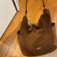 borsa pelle e camoscio Tosca Blu