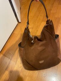 borsa pelle e camoscio Tosca Blu