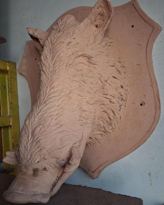 trofeo terracotta cinghiale