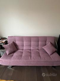 Divano letto tre posti a libro