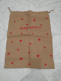 Sacco in juta per regali di natale