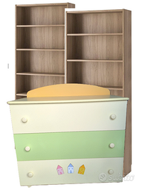 CASSETTIERA CAMERETTA BAMBINI + 2 LIBRERIE GRATIS