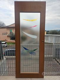 Porta scrigno con vetro dipinto a mano