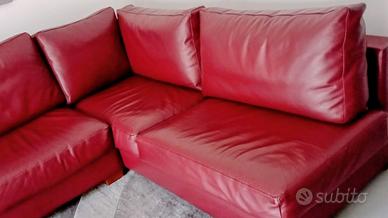 Divano Pelle bordeaux 