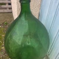 N* 6 Damigiane in vetro verde varie misure