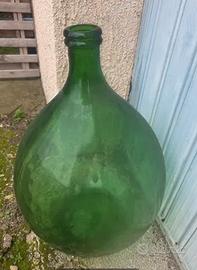 N* 6 Damigiane in vetro verde varie misure