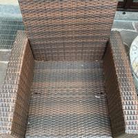 Set divano e poltrone rattan