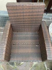 Set divano e poltrone rattan