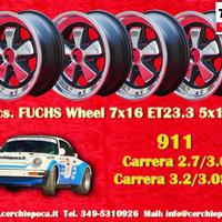 4 pz cerchi Porsche Fuchs 7x16 ET23.3 5x130