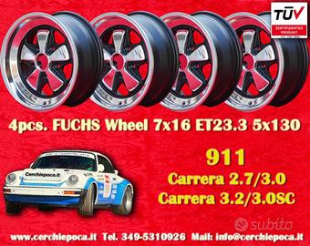 4 pz cerchi Porsche Fuchs 7x16 ET23.3 5x130