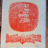 litografia firmata Borellini 1932 cm 50x70