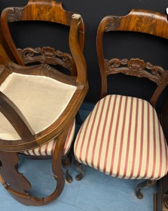 Sedie bordeaux (4 disponibili)