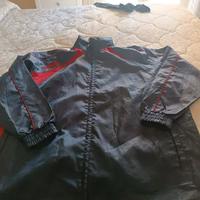 Giacca a vento MASS blu e rossa ,logo mass