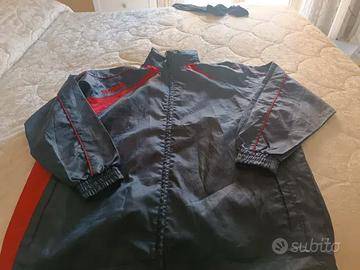 Giacca a vento MASS blu e rossa ,logo mass