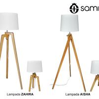 Lampade con treppiede in legno