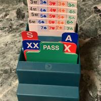 Gioco carte Bridge Biddin Box Board vintage