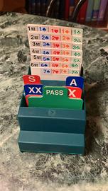 Gioco carte Bridge Biddin Box Board vintage