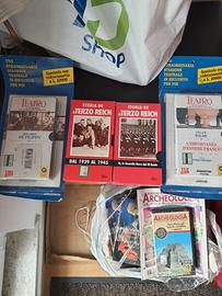 Videocassette vhs di storia, letteratura e altro